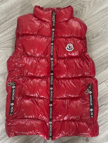 Moncler red puffer gillet - red,