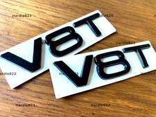 2 X AUDI V8T BLACK LETTERING