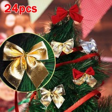24x Glitter Bows Christmas