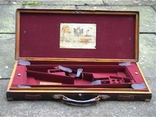 Genuine Holland & Holland Oak& Leather Double Gun motorcase + Brass corners..