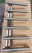 TL2269 ZEHNDER CHZ10050N211 CHIME RADIATOR. BLACK BRUSHED CHROME. 1000 X 500MM