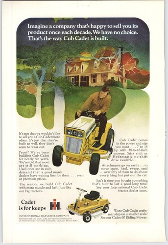 1971 cub cadet riding - 1971,