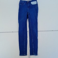 NEW LOOK JEGGINGS 10 BLUE WOMENS HALLIE HIGH WAIST SKINNY CUSTOMISED MONSTER INC