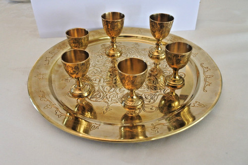 Vintage indian brass - goblets,