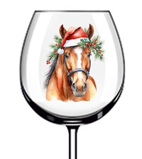 12x Colourful Christmas Horse