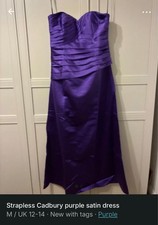 Strapless Cadbury Purple Satin