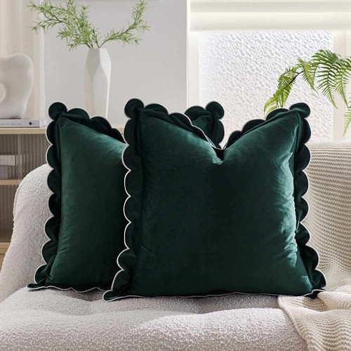 Velvet solid ruffle - velvet,