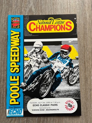 Poole speedway programme - speedway,