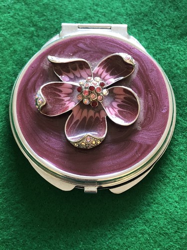 Vintage handbag mirror enamel - mirror,