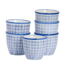 6x Hand-Printed Plant Pots