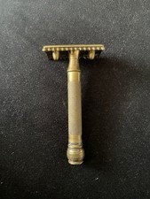Antique Brass Safety Razor USA
