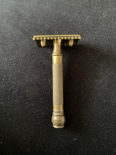 Antique brass safety razor usa - safety,