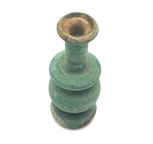 Green roman glass bottle - green, –