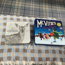 McVities Classic Christmas  Collection  Biscuit Tin retro + m and s deer tin 