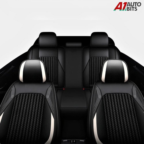 Black white leather - white, pu
