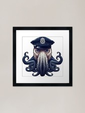 Squid police framed art print - art,