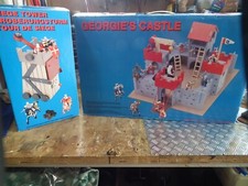 LE VAN TOY GEORGIES CASTLE PLUS A SIEGE TOWER BOTH IN ORIGINAL BOXES