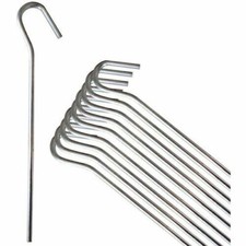 10x Metal Ground Pegs Heavy Duty Tent Hooks Pins Camping Tarpaulin Gazebo Stakes