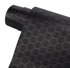 Car Accessories Black Honeycomb Fiber Grid Vinyl Wrap Film Decal Sticker Cover