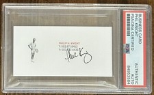 PHIL KNIGHT NIKE CEO SIGNED BUSINESS CARD PSA DNA AUTOGRAPH John McEnroe IMAGE