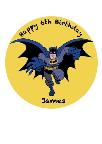 Batman birthday cake edible - batman,