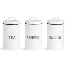 3 Piece White Farmhouse Tea