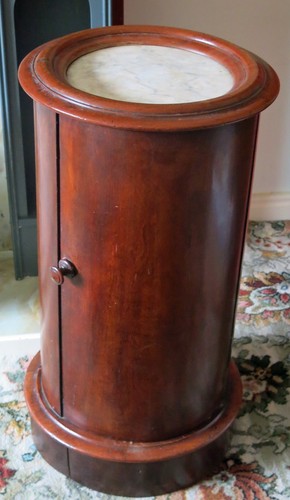 Antique mahogany pot cupboard - mahogany,