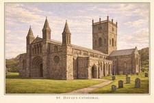 A4 engraving style print of St