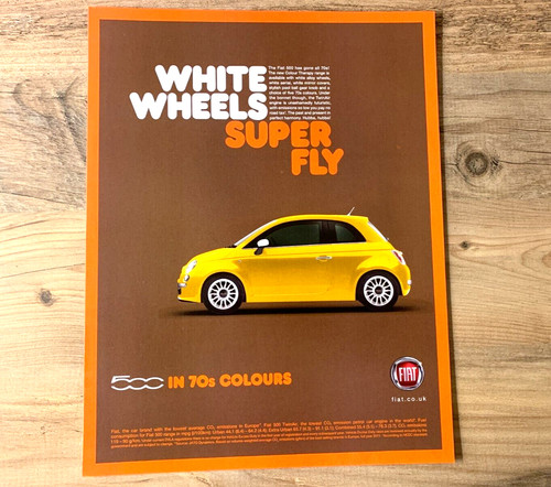 Fiat 500 70s colours - colours, frameable