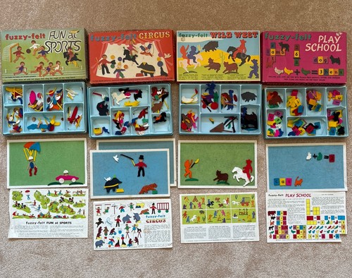 1970 fuzzy felts sports - 4x, 1970’s