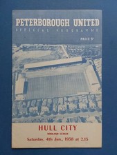 Peterborough United v Hull City Res 4th January 1958