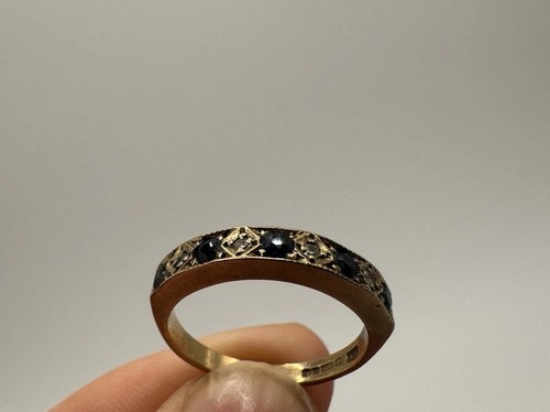 Vintage 9ct gold sapphire - 9ct,