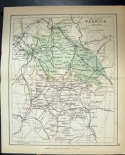 Old Print Philips Map 1882