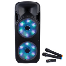 Roar RS-2000 Speaker 2000W Bluetooth PA inc Dual Wireless Microphones