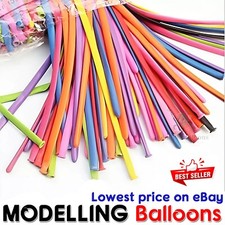 100 X Long Plain Balloons Latex Balons 260Q Twisting Modelling Long Balloons UK