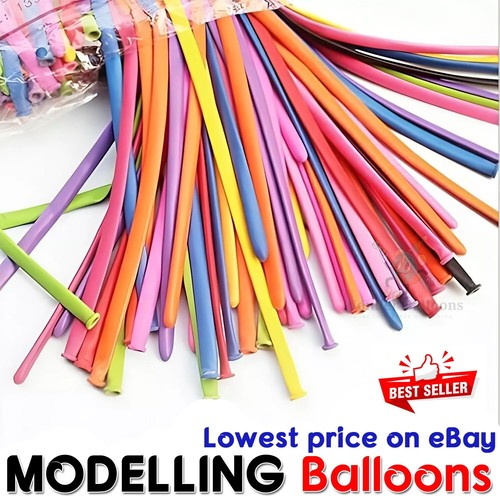 100 long plain balloons - x,