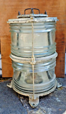 vintage large solid brass, masthead navigation light