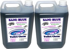 2 x 5Litres Pack Toilet Fluid (10L) Blue. Caravans Motorhomes & Boats