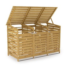 Wooden wheelie bin - bin, storage