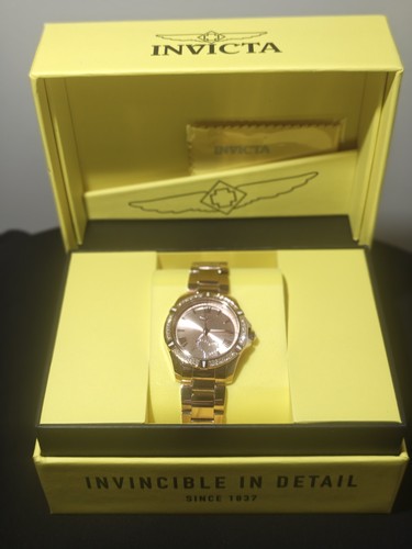 Invicta women quartz rose - quartz, gold