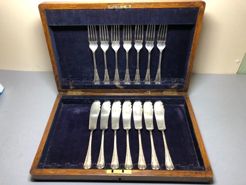 Antique solid wood cutlery box - wood,