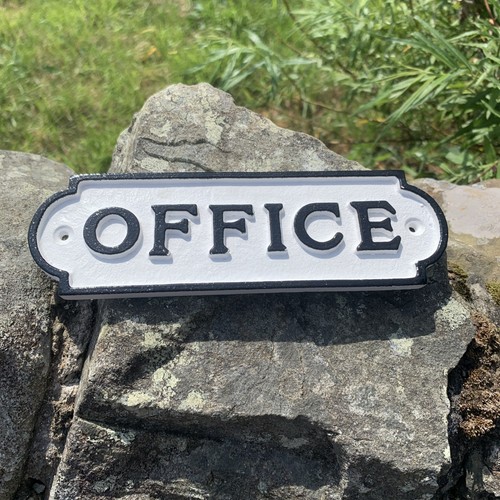 Rustic cast iron sign office - rustic,