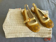 Orla Kiely Clarks Milly Sandals / Shoes, Mod Shoes, Mustard