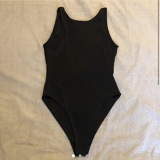 Pretty little thing black high leg low back backless one piece swim swimsuit 8