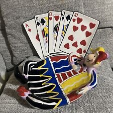 Vintage Ceramic Poker Playing Cards & Joker Plates for chips etc. Man Cave