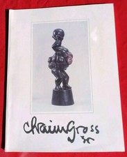 Chaim Gross Hand Drawn Signed 1984 Exhibition Brochure+ Signed Postcard. Rare.