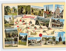 Postcard Map, Scenes & Views Lipperland Germany