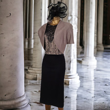 Jacques Vert Monsoon Mother of Bride Outfit Size 22 Wedding dress fascinator Vgc