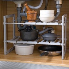 2 Tier Extendable Sink Shelf