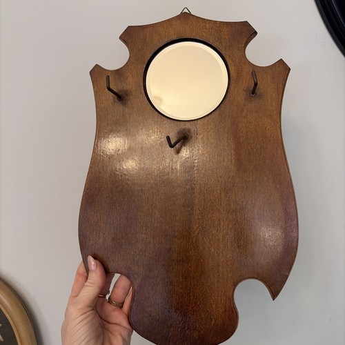 Vintage wooden shield - wooden, key